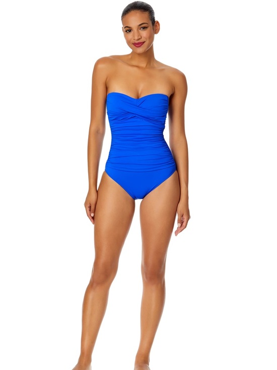 Anne Cole Other - Anne Cole Royal Twist Front Strapless One Piece Swimsuit